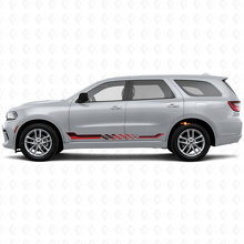 Karierte Flaggen-Seitenstreifen Vinyl-Aufkleber für Dodge Durango 2011+ 3