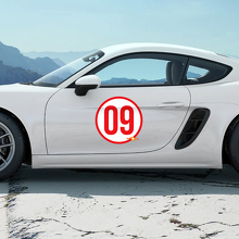 Heritage Design Türseitiger Nummern Vinyl Aufkleber Kit Für Porsche 718 Cayman 3