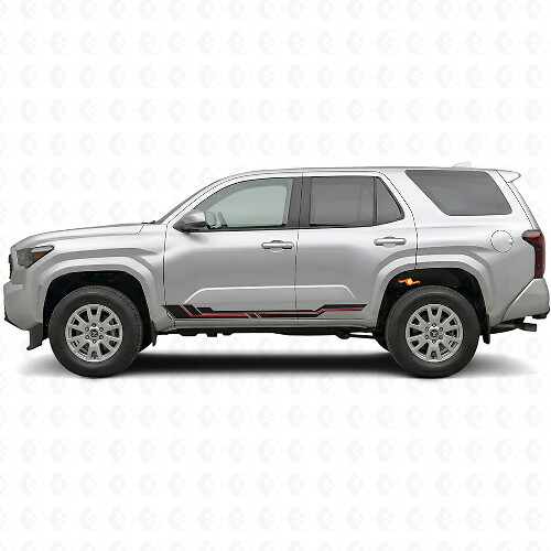 Gebogene Streifen Rocker Panel Vinyl-Aufkleber für Toyota 4Runner 2024+