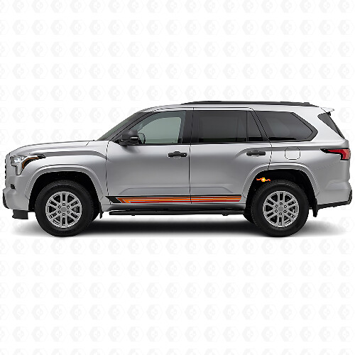 Vintage gerade Streifen Seiten-Vinyl-Aufkleber für Toyota Sequoia 2022+