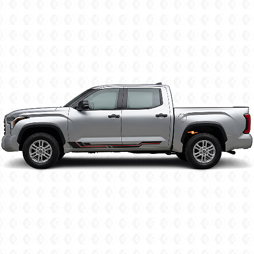 Gebogene Streifen Schweller-Vinylaufkleber für Toyota Tundra 2022+