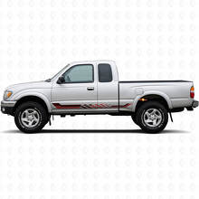 Schachbrett-Flaggen-Seitenstreifen-Vinylaufkleber für Toyota Tacoma 1995-2004_3