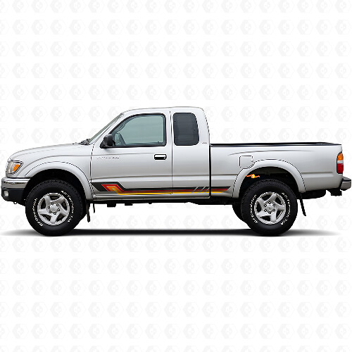 Vinyl-Aufkleber im Vintage-Stil mit Seitenstreifen für Toyota Tacoma 1995-2004_1