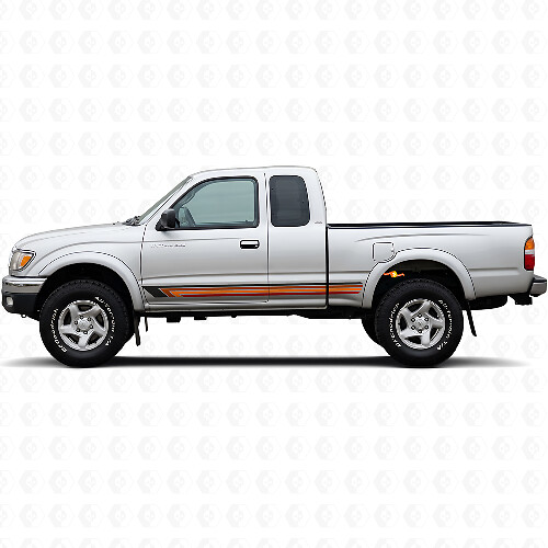 Vintage gerade Streifen Seiten-Vinyl-Aufkleber für Toyota Tacoma 1995-2004_1