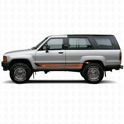 Vintage Gerade Streifen Seiten-Vinylaufkleber für Toyota 4Runner 1984-1989