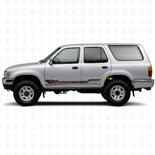 Gebogene Streifen Seitenschweller Vinyl-Aufkleber für Toyota 4Runner 1989-1995_1