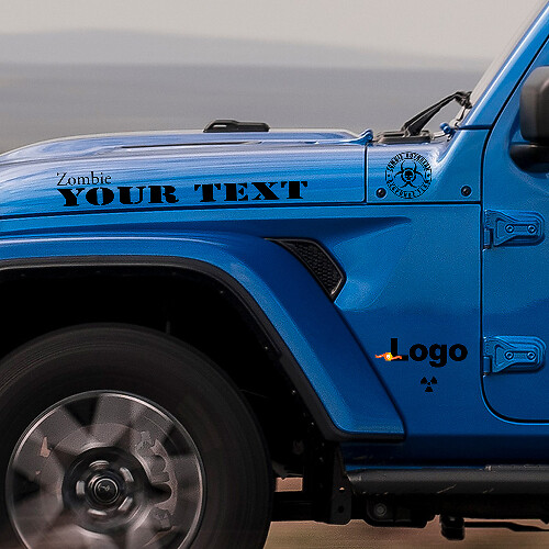 Zombie Style Logo Vinyl-Aufkleber-Kit für Jeep Wrangler Rubicon