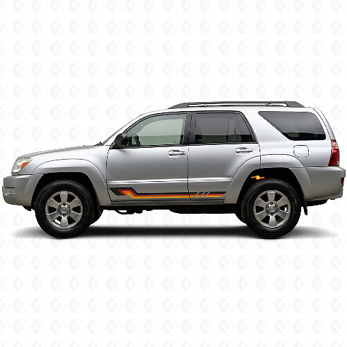 Vinyl-Aufkleber im Vintage-Stil Seitenstreifen für Toyota 4Runner 2002-2009_1