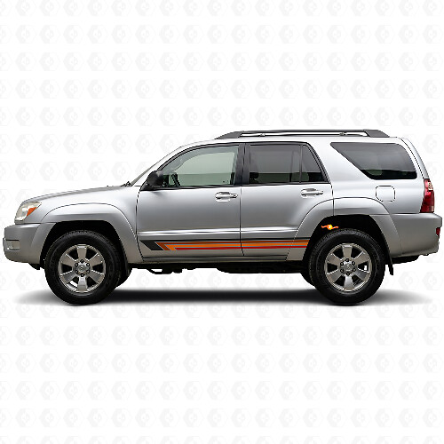 Vintage Gerade Streifen Seiten Vinyl Aufkleber für Toyota 4Runner 2002-2009_1