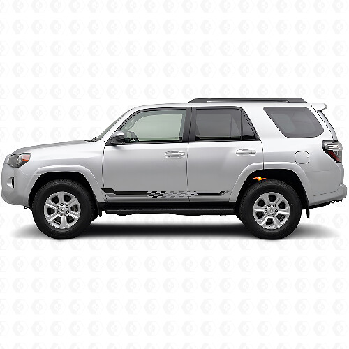 Vinyl-Aufkleber mit Schachbrettmuster als Seitenstreifen für Toyota 4Runner 2009-2024_1