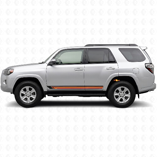 Vintage gerade Streifen Seiten-Vinylaufkleber für Toyota 4Runner 2009-2024_1