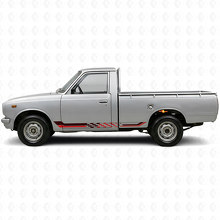 Karierte Flaggen-Seitenstreifen Vinyl-Aufkleber für Toyota Hilux 1968-1972_3