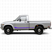 Sechseck-Streifen Seiten-Vinylaufkleber für Toyota Hilux 1978-1983_2