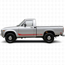 Sechseck-Streifen Seiten-Vinylaufkleber für Toyota Hilux 1978-1983_3