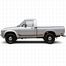 Rennstil Seitenstreifen Vinyl-Aufkleber für Toyota Hilux 1978-1983_3