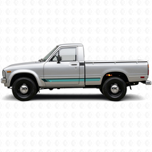 Vintage gerade Streifen Seiten-Vinylaufkleber für Toyota Hilux 1978-1983_2