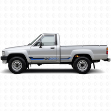 Schachbrett-Flaggen-Seitenstreifen Vinyl-Aufkleber für Toyota Hilux 1983-1988_2