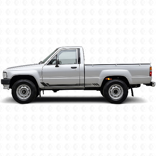 Wabenstreifen Seiten-Vinylaufkleber für Toyota Hilux 1983-1988_1