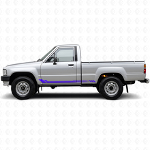 Wabenstreifen Seiten-Vinylaufkleber für Toyota Hilux 1983-1988_2