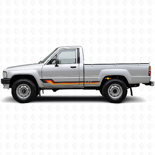 Vintage-Stil Seitenstreifen Vinyl-Aufkleber für Toyota Hilux 1983-1988_1