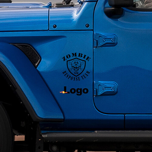 Zombie-Ausbruch-Eingreifteam-Logo Vinyl-Aufkleber für Jeep Wrangler Rubicon