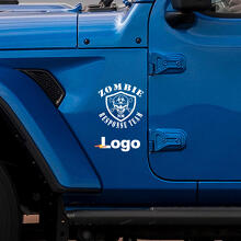 Zombie-Ausbruch-Eingreifteam-Logo Vinyl-Aufkleber für Jeep Wrangler Rubicon 2