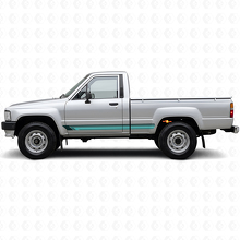 Vintage Gerade Streifen Seiten Vinyl Aufkleber für Toyota Hilux 1983-1988_2