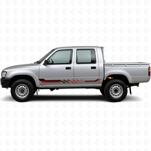Vinyl-Aufkleber mit Karomuster Seitenstreifen für Toyota Hilux 1988-1997_3