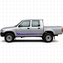 Seitlicher Vinyl-Aufkleber mit Wabenstreifen für Toyota Hilux 1988-1997_2