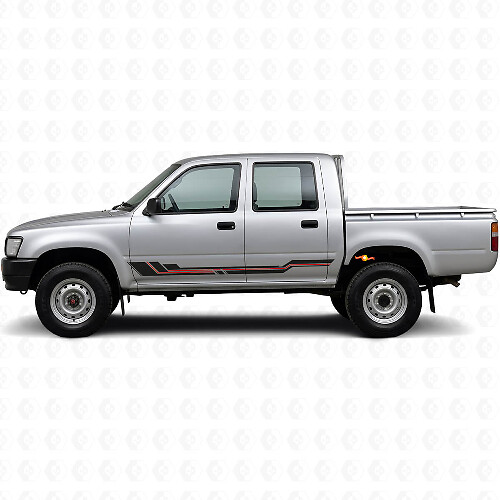 Gebogene Streifen Schweller Vinyl-Aufkleber für Toyota Hilux 1988-1997