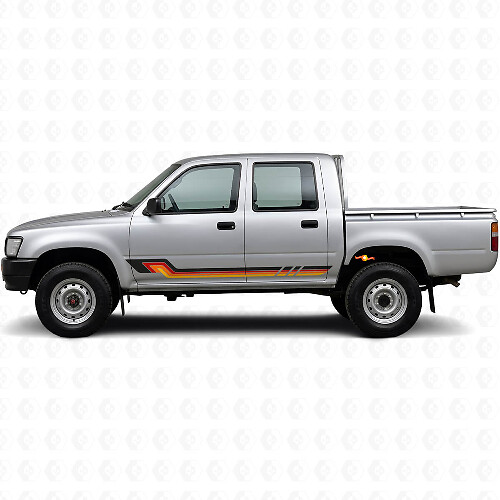 Vintage-Stil Seitenstreifen Vinyl-Aufkleber für Toyota Hilux 1988-1997_1