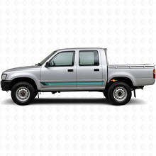 Vintage gerade Streifen Seiten-Vinylaufkleber für Toyota Hilux 1988-1997_2