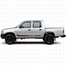 Schachbrett-Flaggen Seitenstreifen Vinylaufkleber für Toyota Hilux 1997-2004_3