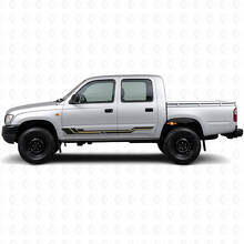 Gebogene Streifen Schweller-Vinylaufkleber für Toyota Hilux 1997-2004_2
