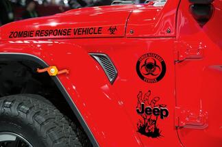 Jeep Rubicon Wrangler Zombie Outbreak Response Team Wrangler Aufkleber-Kit Nr. 1
