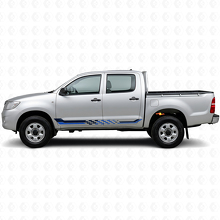 Karierte Seitenstreifen Vinylaufkleber für Toyota Hilux 2004-2015_2