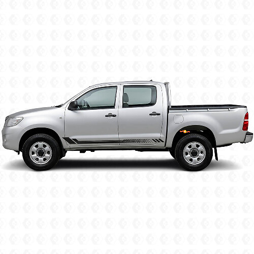 Honeycomb-Streifen Seitenvinylaufkleber für Toyota Hilux 2004-2015_1