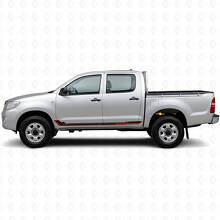 Racing-Stil Seitenstreifen Vinylaufkleber für Toyota Hilux 2004-2015_3