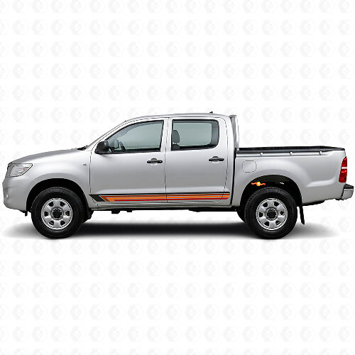 Vintage gerade Streifen Seiten Vinylaufkleber für Toyota Hilux 2004-2015