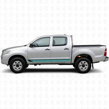 Vintage gerade Streifen Seiten Vinylaufkleber für Toyota Hilux 2004-2015_2