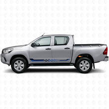 Vinyl-Aufkleber mit Karomuster-Seitenstreifen für Toyota Hilux 2015+_2