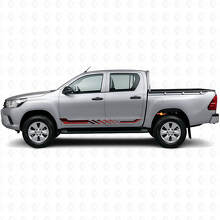 Vinyl-Aufkleber mit Karomuster-Seitenstreifen für Toyota Hilux 2015+_3
