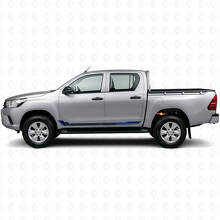 Racing-Stil Seitenstreifen Vinyl-Aufkleber für Toyota Hilux 2015+_2