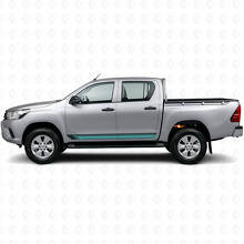 Vintage gerade Streifen Seiten-Vinylaufkleber für Toyota Hilux 2015+_2