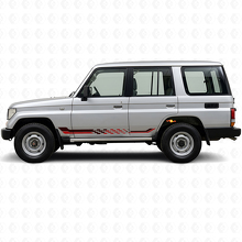 Karierte Flaggen Seitenstreifen Vinylaufkleber für Toyota Land Cruiser Prado 1990-1996_3