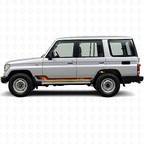 Vintage-Stil Seitenstreifen Vinyl-Aufkleber für Toyota Land Cruiser Prado 1990-1996_1