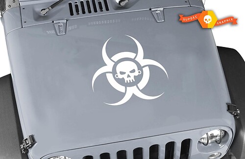 Jeep Rubicon Wrangler Zombie Outbreak Response Team Wrangler Totenkopf Aufkleber #3
