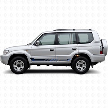 Vinyl-Aufkleber mit Schachbrettflaggen-Seitenstreifen für Toyota Land Cruiser Prado 1996-2002_2