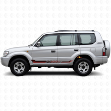 Vinyl-Aufkleber mit Schachbrettflaggen-Seitenstreifen für Toyota Land Cruiser Prado 1996-2002_3