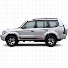 Racing-Stil Seitenstreifen Vinyl-Aufkleber für Toyota Land Cruiser Prado 1996-2002_3